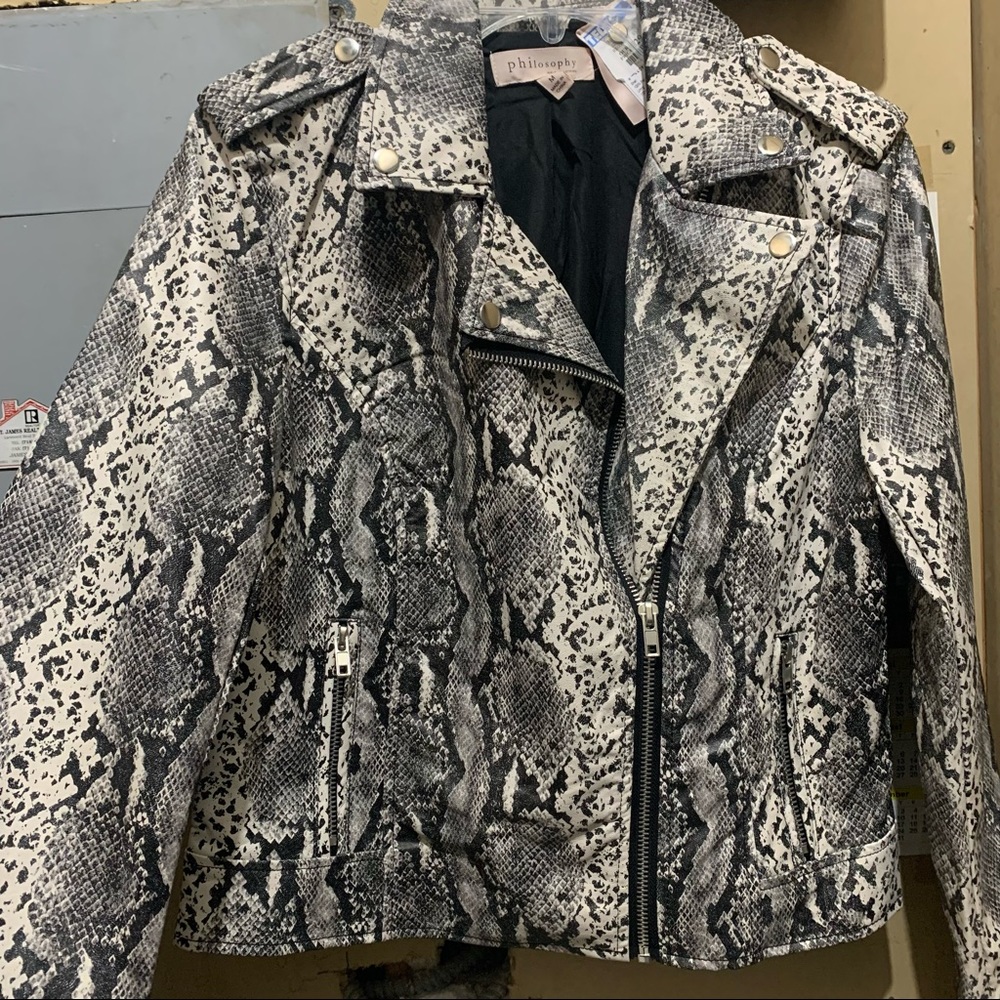 Philosophy Faux Leather Moto Jacket